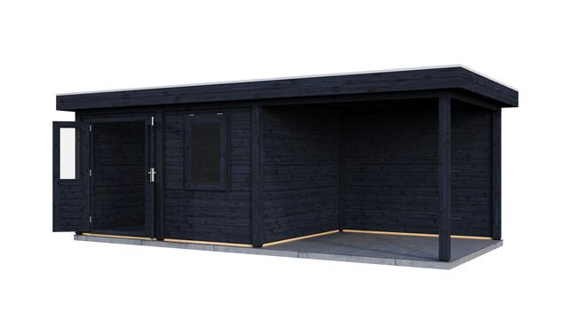 Trädgårdshus Täby - 6,9x3m (20,7 kvm) - Svartoljat