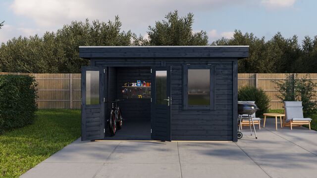 Förråd Halmstad - 3,9x3,9m (15,21 kvm) - Svartoljat