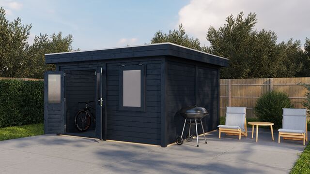 Förråd Halmstad - 3,9x3,9m (15,21 kvm) - Svartoljat