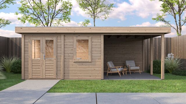 Trädgårdshus Sundsvall - 6x3,9m (23,4 kvm) - Obehandlat