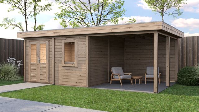 Trädgårdshus Sundsvall - 6x3,9m (23,4 kvm) - Obehandlat