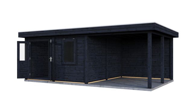 Trädgårdshus Sundsvall - 6x3,9m (23,4 kvm) - Svartoljat
