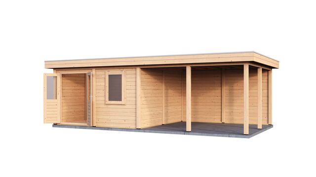 Trädgårdshus Luleå - 7,9x3,9m (30,81 kvm) - Obehandlat