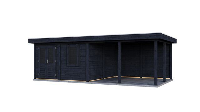 Trädgårdshus Luleå - 7,9x3,9m (30,81 kvm) - Svartoljat