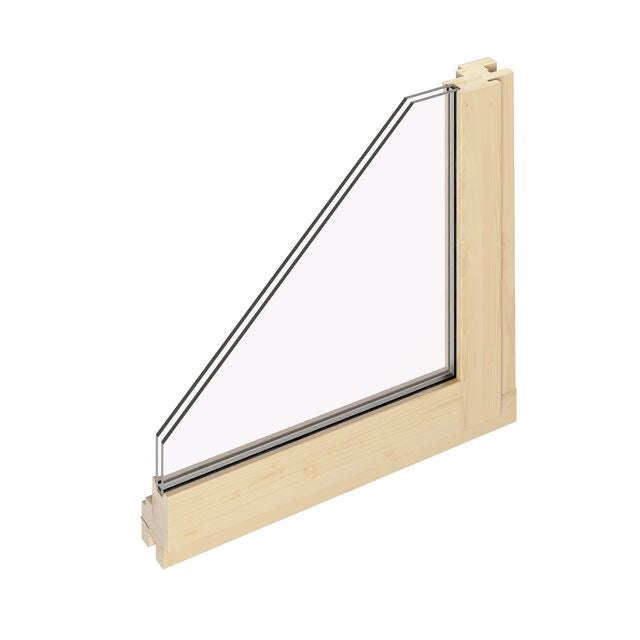 Detalj av fönster med isolerglas – förråd Borås 3,9×2,5 m från Vykra