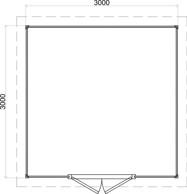 Friggebod Sundbyberg - 3x3m (9 kvm) - Obehandlat