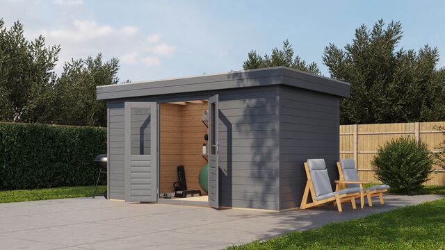 Friggebod Tumba - 4,2x2,4m (10,1 kvm) - Gråbetsad