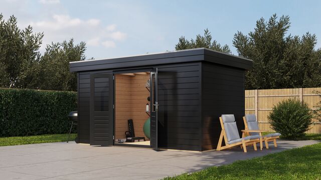 Friggebod Tumba - 4,2x2,4m (10,1 kvm) - Svartbetsad